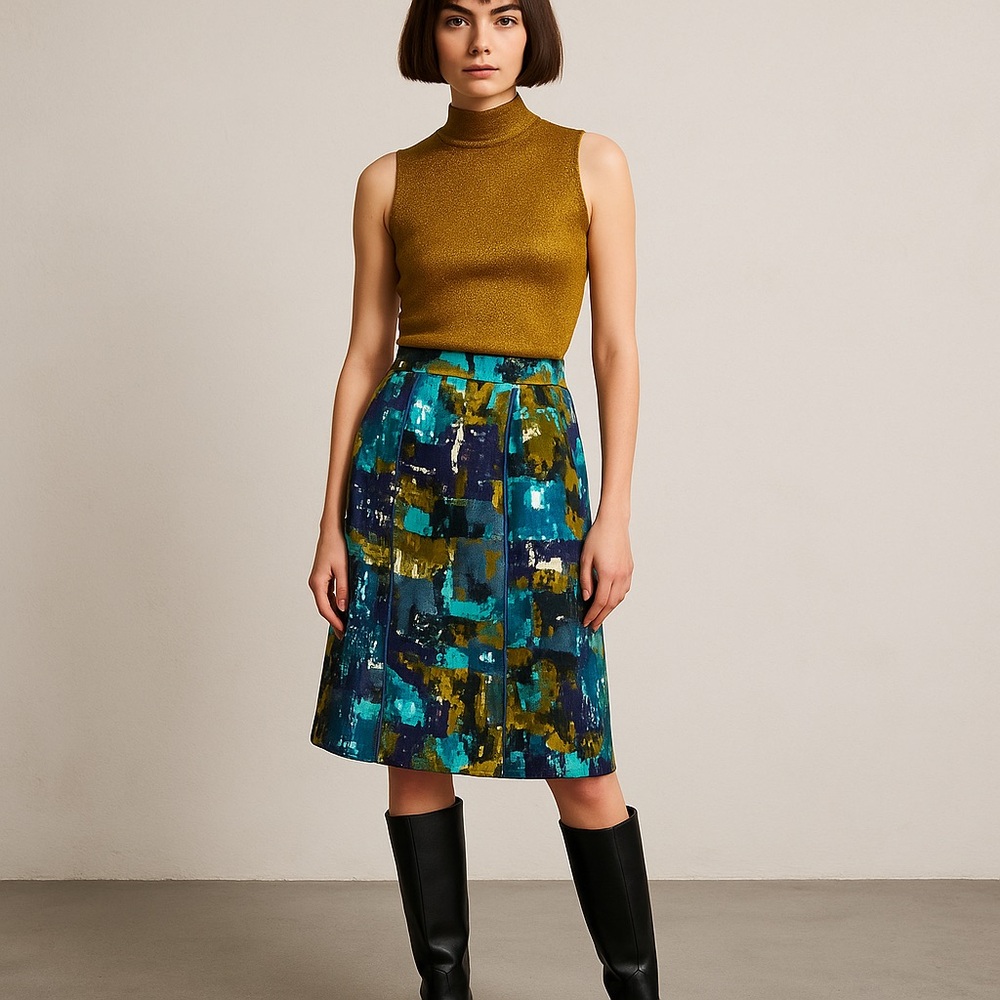 Anthropologie Tabitha Liquid Acres Pencil Skirt – Size 0